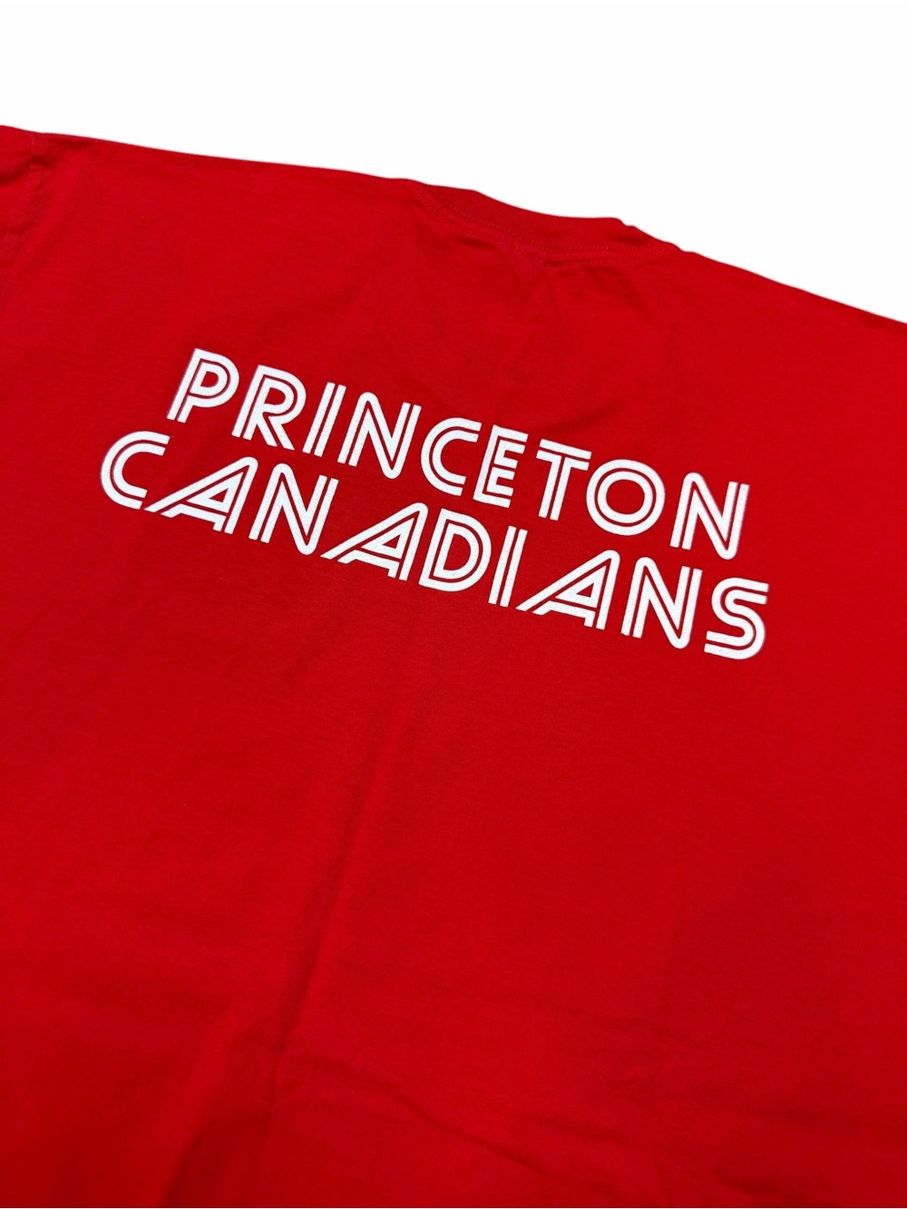 American Apparel Princeton Canadians Red Short Sleeve Tee White Maple Leaf XL